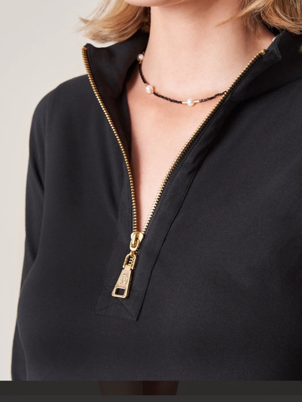 Spartina Nora Half-Zip Dress Black office modest
Size Medium - Picture 3 of 12